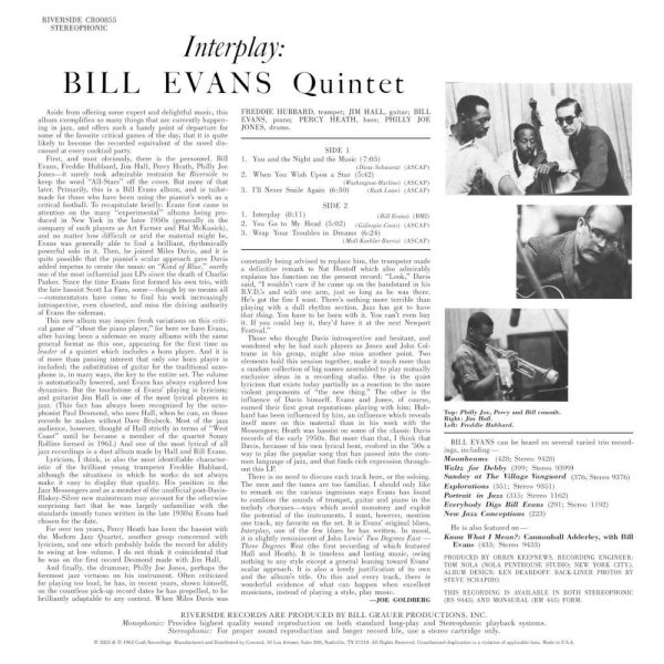 Bill Evans - <em>Interplay</em> [Stereo] (Craft Recordings Original Jazz Classics Series Edition) - Image 4