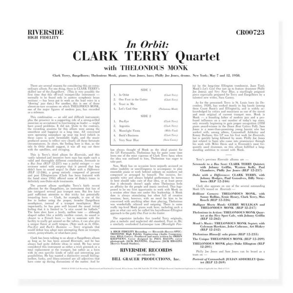 Clark Terry with Thelonious Monk - <em>In Orbit</em> [Mono] (Craft Recordings Original Jazz Classics Series Edition) - Image 3