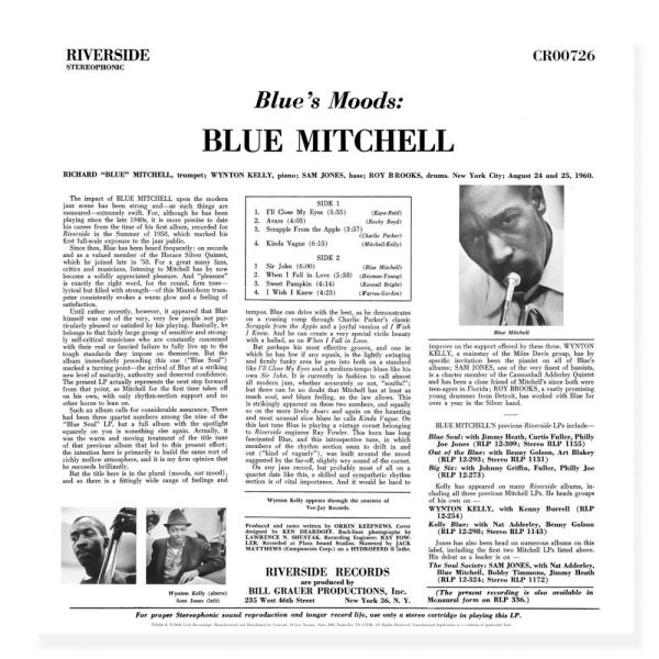 Blue Mitchell - <em>Blue's Moods</em> [Stereo] (Craft Recordings Original Jazz Classics Series Edition) - Image 3