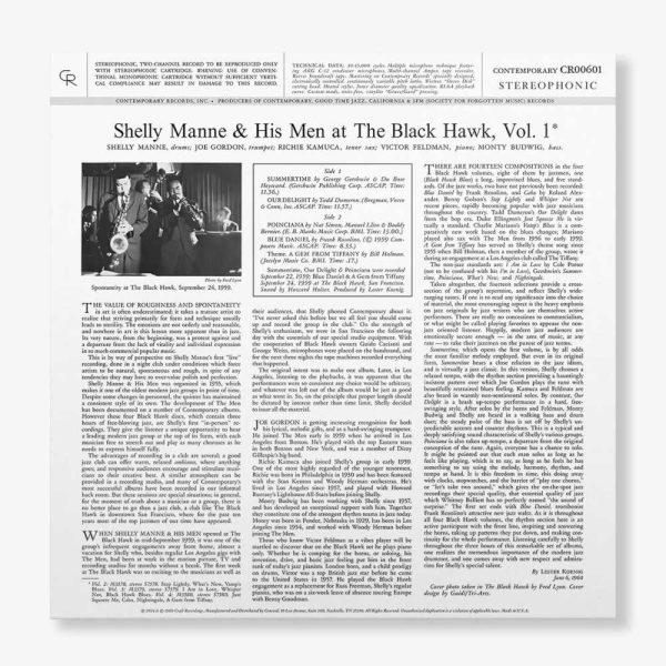Shelly Manne & His Men - <em>At the Black Hawk, Vol. 1</em> [Stereo] (Craft Recordings Contemporary Acoustic Sounds Series Edition) - Image 3