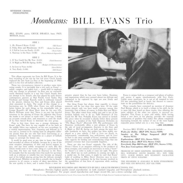 The Bill Evans Trio - <em>Moon Beams</em> [Stereo] (Craft Recordings Original Jazz Classics Series Edition) - Image 4