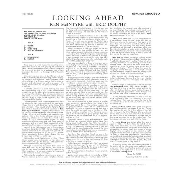 Ken McIntyre with Eric Dolphy - <em>Looking Ahead</em> [Stereo] (Craft Recordings Original Jazz Classics Series Edition) - Image 4