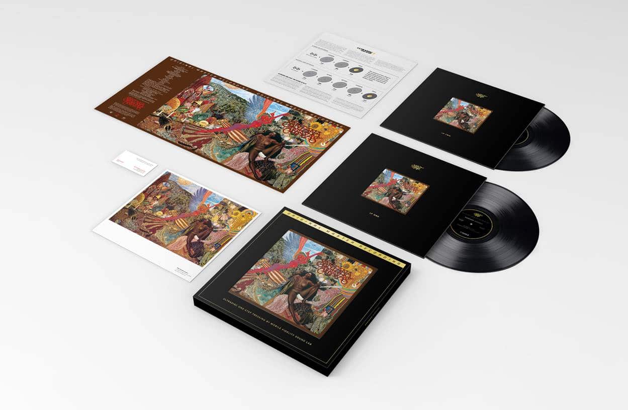product shot of mobile fidelity's one-step edition of santana's album abraxas
